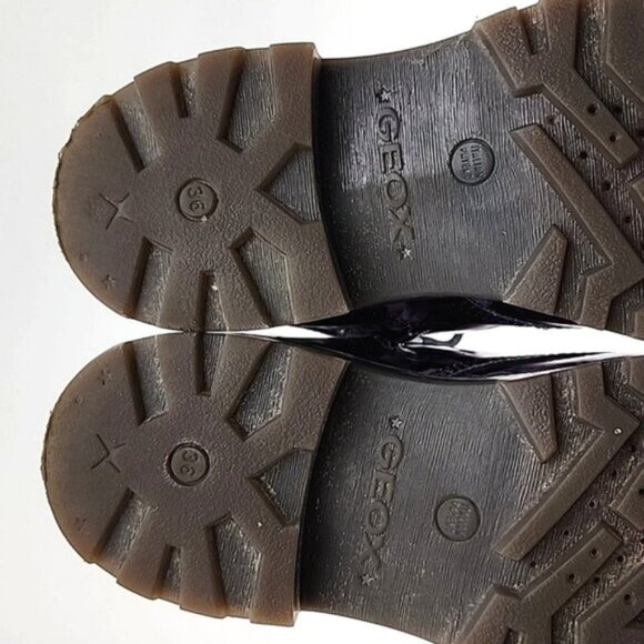 GEOX Respira Women's Combat Boots Purple Black Muted Floral Lace Up Size 36 - Picture 11 of 16